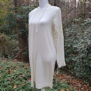 FLORA NIKROOZ Sleep Lounge Shirt in White Size Small